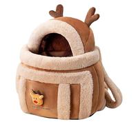 Pet Backpack Carrier - Breathable Elk Style, Ventilated Pack, Lightweight Puppy Holder, Outdoor Animal Sack | Pet Carrier Structure Moving Comfortably During Trips Adventures with Animals