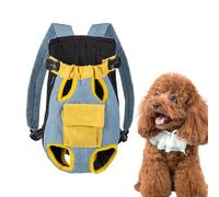 Pet Backpack Carrier - Travel Cat Bag, Legs Out Harness | Adjustable Front Wear Pouch, Breathable Mesh Panel Design with Safety Strap for Small Dogs Medium Pets Hiking Riding Outdoor Jouurney Use