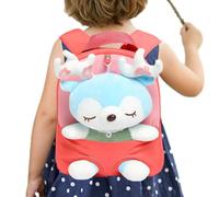 Pet Backpack - Kids Backpack with Detachable Plush Reindeer, Shoulder Bag for Small Animals, Cute Travel Snack Bag | Kids Accessory with Soft Plush for Children