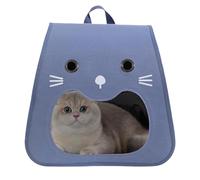 Pet Backpack - Soft Cat Carrier Bag | Portable Smiling Face Foldable Pet Carrying Bag, Cat Supplies Pet Travel Bag for Outdoor Activities
