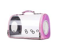Pet Backpacks, Backpack for Cats Dogs Puppy Bag Transparent PVC Carrying for Travel Hiking Bike Riding Walking Outdoor,Pink,Large