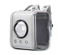 Pet Backpacks, Backpack for Large Cat and Small Puppy, Space Capsule Bubble Window Outdoor Large Capacity Carrier,Gray