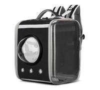 Pet Backpacks, Backpack for Large Cat and Small Puppy, Space Capsule Bubble Window Outdoor Large Capacity Carrier,Black