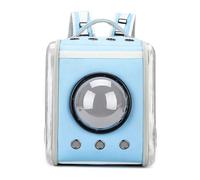 Pet Backpacks, Backpack for Large Cat and Small Puppy, Space Capsule Bubble Window Outdoor Large Capacity Carrier,Blue