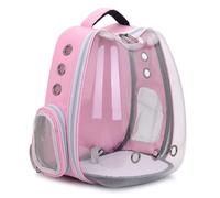 Pet Backpacks, Backpack for Small Cats Puppies Bunny Airline Approved Bubble Bag Travel Hiking and Outdoor Use,Pink