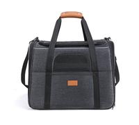 Pet Backpacks, Backpack Portable Bag Top Opening Breathable Mesh with Shoulder Strap for Dogs and Cats,Gray