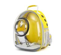 Pet Backpacks, Cat Dog Carrier for Cats Small Puppy Space Capsule Astronaut Bubble Backpack Carrier(Yellow)