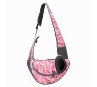 Pet Bag,Dog Sling Pet Dog Carrier Bag Cats Puppy Outdoor Bags Mesh Oxford Single Shoulder Bag Sling Front Mesh Travel Shoulder Bag(Camouflage powder,S)