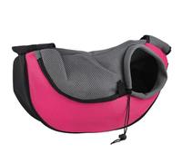 Pet Bag,Dog Sling Pet Dog Carrier Bag Cats Puppy Outdoor Bags Mesh Oxford Single Shoulder Bag Sling Front Mesh Travel Shoulder Bag(Pink,L)