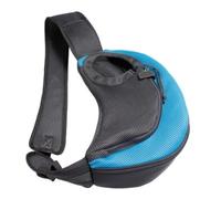 Pet Bag,Dog Sling Pet Dog Carrier Bag Cats Puppy Outdoor Bags Mesh Oxford Single Shoulder Bag Sling Front Mesh Travel Shoulder Bag(Sky blue,L)