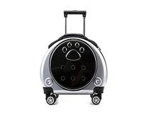 Pet Bag Pet Trolley Case Portable Dog Bag Multifunctional Space Bag Breathable Dual Purpose Slings (Silver 44x35x37.5cm)