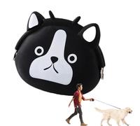 Pet Bag - Silicone Snack Container,Dog Walking Fanny Bag,Portable Long Lasting Pet Dispenser | Storage Bag Tan