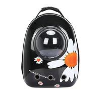 Pet Bag Space Capsule Cat Backpack for Traveling and Hiking Hard Shell Capsule Front Removable Pad Adjustable Shoulder Straps (B)
