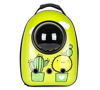 Pet Bag Space Capsule Cat Backpack for Traveling and Hiking Hard Shell Capsule Front Removable Pad Adjustable Shoulder Straps (D)