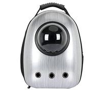 Pet Bag Space Capsule Cat Backpack for Traveling and Hiking Hard Shell Capsule Front Removable Pad Adjustable Shoulder Straps (C)