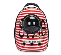 Pet Bag Space Capsule Cat Backpack for Traveling and Hiking Hard Shell Capsule Front Removable Pad Adjustable Shoulder Straps (A)