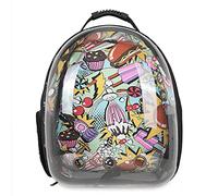Pet Bag Space Capsule Cat Backpack Transparent Hard Shell Pod Cushion Adjustable Shoulder Straps Suitable for Hiking (E)