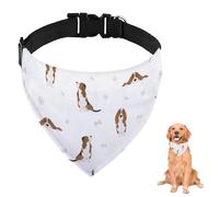 Pet Bandana Adjustable Playful Brown White Bassetts For Large Dogs Medium Dogs Small Washable Adjustable Cat Scarf Reusable Dog Bib Accessories Grooming Parties And Daily Wear
