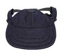 Pet Baseball Hat Adjustable Lightweight Sunshade Peaked Cap for Dogs Fashionable Comfortable Polyester Mixed Cotton Cloth Shown 1 Piece (S)