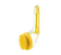 Pet Bath Brush 2025 - Dogs & Cats Shower Brush with Massage Function, Self-Cleaning, for Long & Short Hair, Soft Silicone, Ergonomic Handle (Yellow)
