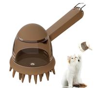 Pet Bath Brush, 2025 New Bathing Dog Grooming Massage Brush for Dogs & Cats - Skin Friendly Grooming, Deshedding, Hair Removal for Puppies & Long & Short Haired Pets, Pet Supplies Accessory (Coffee)