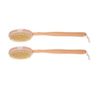 Pet Bath Brush 2Pcs Long Handled Detachable Design for Pets | Bristles and Wood Build, Strong Cleaning Power, Hanging Rope Detail, Suitable for Cat and Horse Use