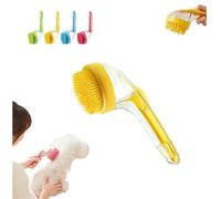 Pet Bath Brush,Dog Grooming Supplies, 2 in 1 Dog Bath Brush with Built in Shampoo Dispenser,Dog Grooming Massage Brush,for Bathing Dog Grooming Massage Brush for Long Short Haired Dogs Cats Shower