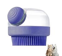 Pet Bath Brush For Dogs Cats, Soft Silicone Cat Shampoo Dispenser Brushes, Long And Short Hair Dog Grooming Brush, Liquid Addable Cat Bubble Washer Bathing Comb For Massaging Deshedding