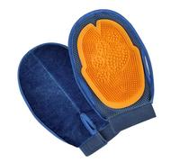 Pet Bath Brush Glove Offering Firm Hold Functional Hair Gathering | Adjustable Wrist Band with Sturdy Build for Handling and Robust Materials, Flexible Rubber Tips