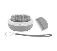 Pet Bath Brush Massage Grooming Pet Shower Brush with Comb for Short Medium Haired Dog Cat Guinea Pig Durable Ergonomic Design Multi Functional Easy to Use and Clean ABS TPE (PTw1917)