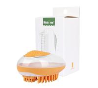 Pet Bath Brush Soap Dispenser Massage Soft Comb Dog Grooming With Handle For Long Short Haired Pets Dog Bath Scrubber With Soap Pet Shampoo Massage Shampoo Deshedding Grooming Brushes And