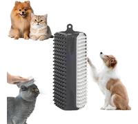 Pet Bath Brush, Suitable for Massage, Grooming, and Hair Removal for Cats and Dogs, Made of Skin Friendly Silicone Material, Deeply Cleanses and is Easy to Wash on Three Sides (black)