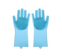Pet Bath Gloves Dog Bathing Tool Scrubbing Brush Teddy Plastic Bath Gloves Anti-Scratch Silicone Gloves ([Pink] Bath Gloves One Pair, 140g)