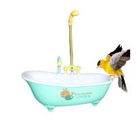 Pet Bath Tub - Bird Cage Bath Tub, Bird Automatic Swimming Pool Toy | Multifunctional Shower Birdbath Bowl with Faucet, Bird Shower Bathing Feeding Bowl for Pets Birds Parrots Love Birds Cocktails