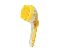 Pet Bathing Brush Soft Silicone Bristles Massager Shower Bathing Brush With Shampoo Dispenser Dogs Cats Grooming Tool Pet Bath With Soap Dispenser Bath Brushes Massage Brushes Massage Shampoo