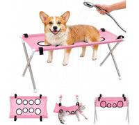 Pet Bathing Hammock for Dogs, Dog Bath Hammock with Stand (Pink) | Dog Washing Hammock, Foldable Dog Shower Hammock Chair, Suitable for Pet Ear Cleaning, Bathing Use, Foldable Design