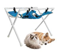 Pet Bathing Hammock Iron Frame Grooming Table For Cats And Small Dogs | Triangle Support Frame Helps Reduce Movement During Care While The Suspended Bed Keeps Paws Easier To Access