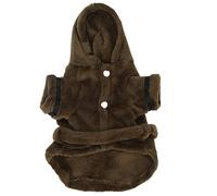 Pet Bathrobe for Small Dogs & Cats | Warm Flannel Quick Drying Hooded Towel | Adjustable Waist Belt for Puppy/Rabbit/Pig | Soft & Comfortable Post - Bath Garment (L)