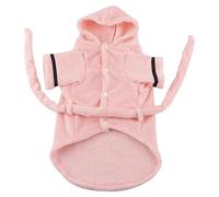 Pet Bathrobe Plush Warm Absorbent Hooded Pajama with Adjustable Waistband for Small Dogs and Cats, Snap Button Design Dog Nightwear for Post Bath or Rainy Days (XL)