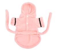 Pet Bathrobe Plush Warm Absorbent Puppy Hooded Pajama, Small Dog and Cat Bath Towel with Adjustable Waistband and Snap Button Design for Post Bath Drying and Rainy Day Comfort (L)