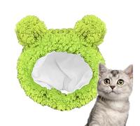 Pet Bear Costume,Adjustable Warm Bear Hat for Cat - Cat Headgear, Dog Headwear, Pet Headwear, Cute Plush Pet Hat, Warm Pet Products, Washable