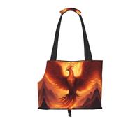 Pet-beautiful phoenix print portable bag, lightweight and breathable, suitable for taking small pets out.