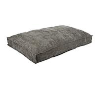 Pet Bed Dog Mattress Luxury Grey Chenille Fabric Removable Cover - Large