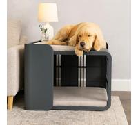 Pet Bed for Cats & Dogs - Double Layer Design with 2 Soft Cushions | Lightweight, Comfy & Washable Sleeping Bed for Small & Medium Pets (60X42.5X47.5 CM)