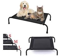 Pet Bed Large, Calming Elevated Dog Anxiety Relief Bed Washable Mesh Waterproof Cooling Raised Pet Beds For Dogs Puppy Cats, Portable Camping Raised Off-The-Ground Bed