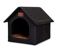 Pet Bed Large Pet Bed Dog Cat House Cave Comfortable Kennel Mat For Pet Puppy Winter Summer Foldable Cat Pet Nest Supply Dog Bed(Black,65 * 50 * 57cm)