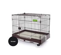 Pet beds, Dog Cage Iron Assemable With Toilet Small Medium Large Dog Teddy Law Fighting Keji Indoor Pet Cage Puppy(B,99x62x71cm)