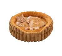 Pet Beds For Small Dogs - Plush Round Pet Bed | Round Cat Nest Washable Dog Bed | Plush Pets Supplies Pad Anti-Slip For Outdoor Indoor Kitten Calming Living Room Home Bedroom Apartment Dorm