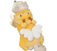 Pet Bee Costume Yellow Plush Angel Wing Bodysuit with Hood Antennae Cute Animal Clothing for Small Dogs Christmas Parties Photo Shoots S-XL Sizes (Yellow, L)