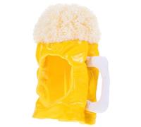 PET Beer Mug Hat for Small Dogs and Animals Plush Christmas Party | Soft Lining with Hook and Loop Fastener, Bright Colors, Festival Dressing for PET Photographers and Owners